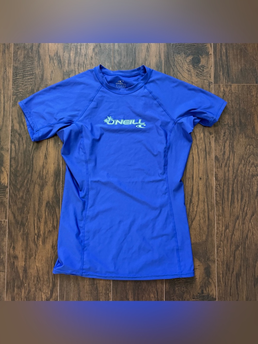 O'Neill XL Blue Basic Skins 50+ Short Sleeve Rash Guard